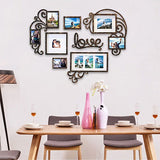 Vobialia 7 Piece Love Valentine Day Wall Picture Frame Set