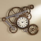 Pacocia Oversized Novelty Bronze/Gray Vintage Wall Clock
