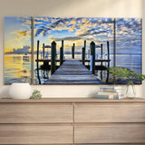 Camestan Wrapped Pier with Seascape Horizontal Canvas