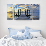 Camestan Wrapped Pier with Seascape Horizontal Canvas