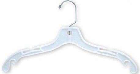Mallow 100 Pcs Plastic Top Hanger for Dress/Shirt/Sweater