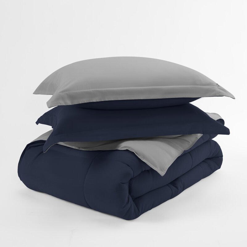 Poreco Standard Microfiber Reversible Comforter Set