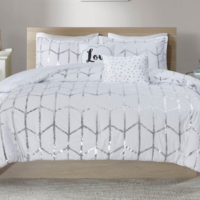 Fibya Standard Geometric Printed Comforter Set