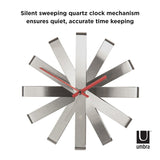 Siera Novelty Steel Silent 12" Wall Clock