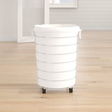 Zambon Chrome Rolling Laundry Hamper