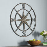 Fontenelle Metal Round Compass Wall Decor