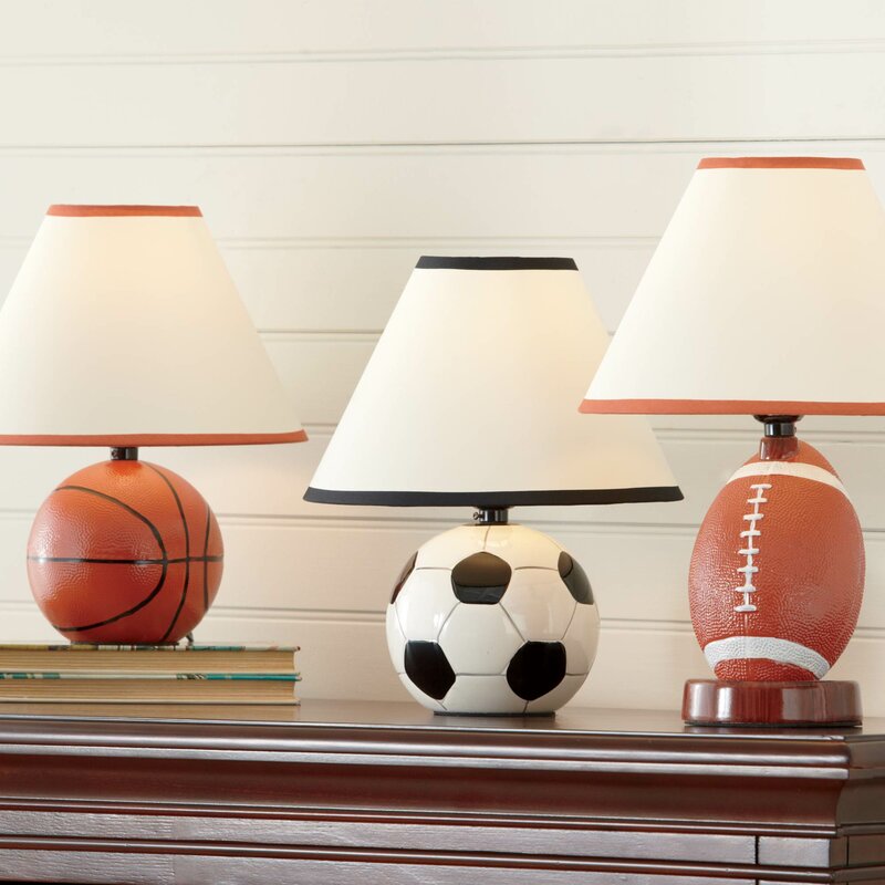 Hexanfield Soccer Ball 12'' Ceramic Table Lamp