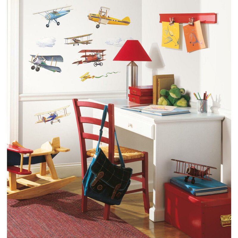 Luwent 22 Piece Vintage Planes Wall Decal