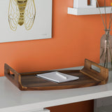 Termacsia Rectangle Wood Brown Reversible Serving Tray
