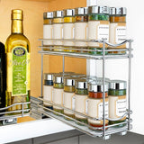 Mamauder Slide Out Double Upper Cabinet Organizer 20 Jar Spice Rack