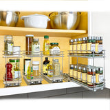 Mamauder Slide Out Double Upper Cabinet Organizer 20 Jar Spice Rack