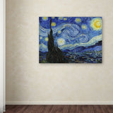 Gorkme Wrapped Night Stars Vertical Canvas Print