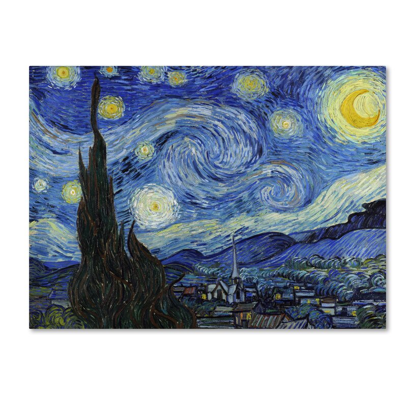 Gorkme Wrapped Night Stars Vertical Canvas Print