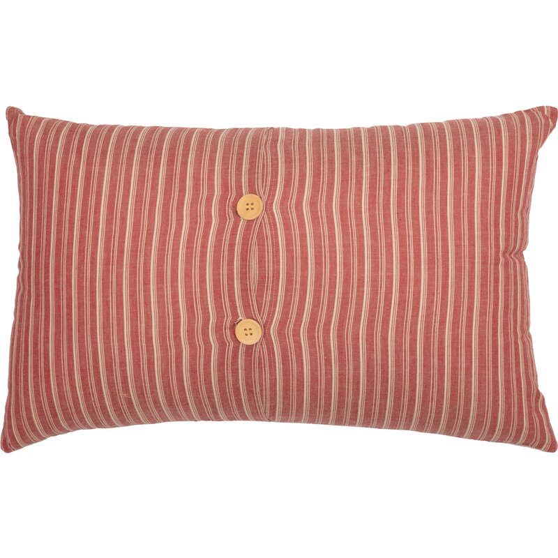Pruscu Farmhouse Rectangular 100% Cotton Pillow Cover & Insert