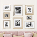 Mahong 8 Piece Beveled Decorative Plastic Picture Frame Set