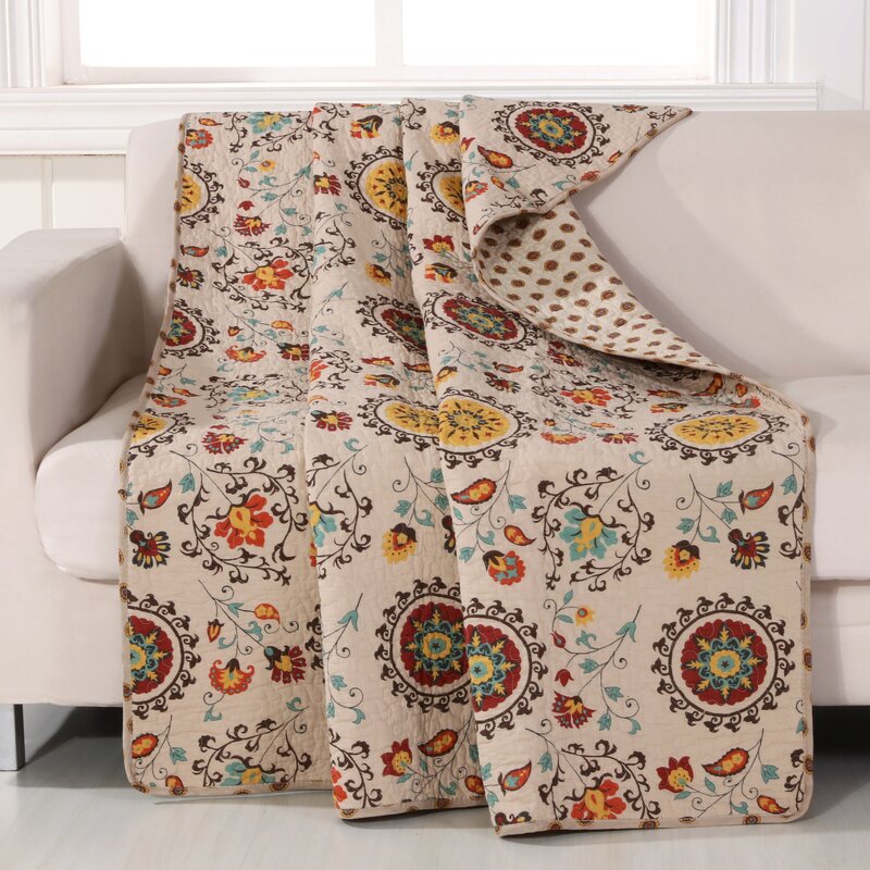 Caima 100% Cotton Quilted Novelty Throw