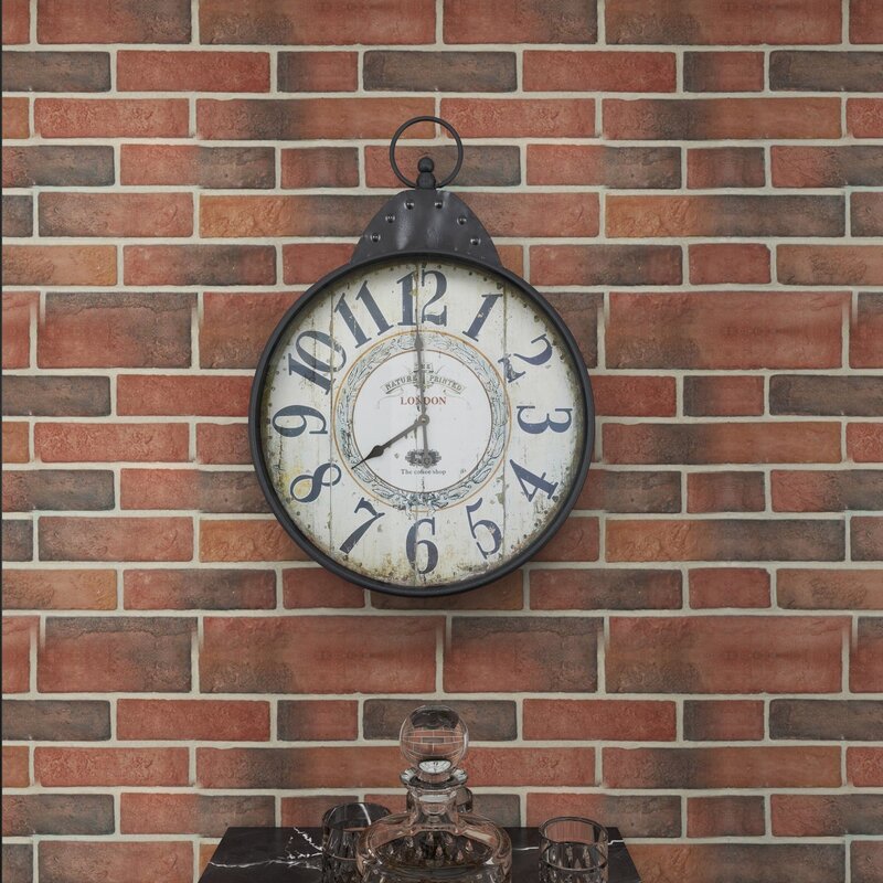 Thebul Brown/Black Round Vintage 19" Wall Clock