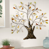 Blicvia Colorful Tree Leaves Sculpture Metal Wall Decor