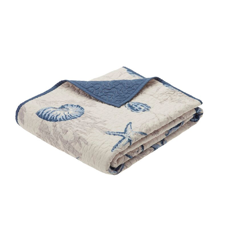 Dona Nautical Polyester Quilted Throw