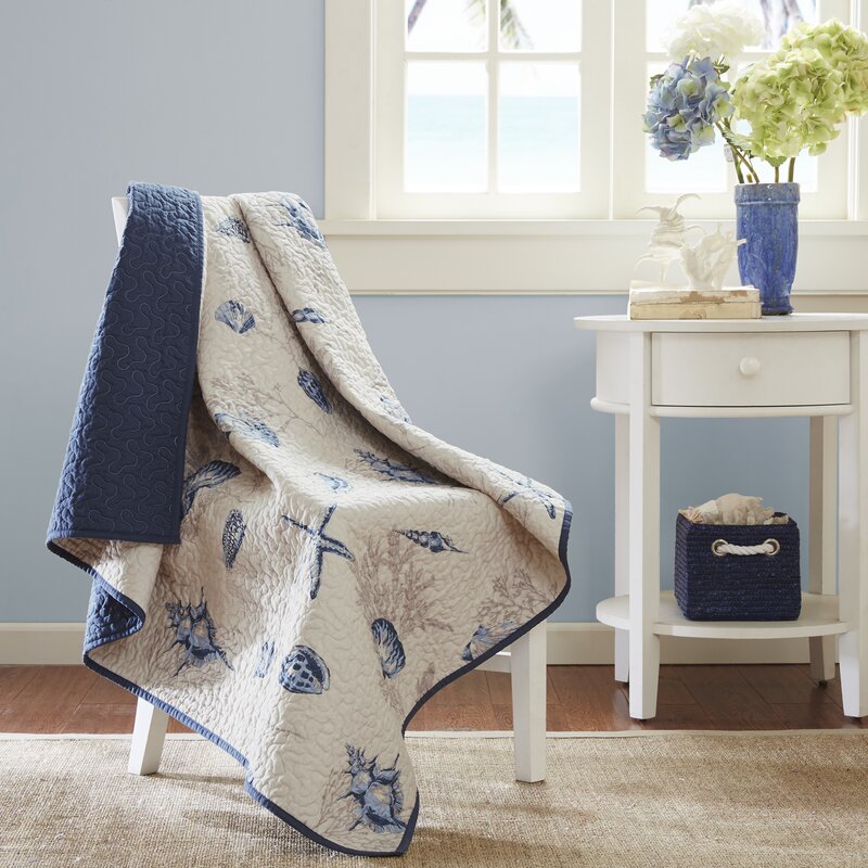 Dona Nautical Polyester Quilted Throw