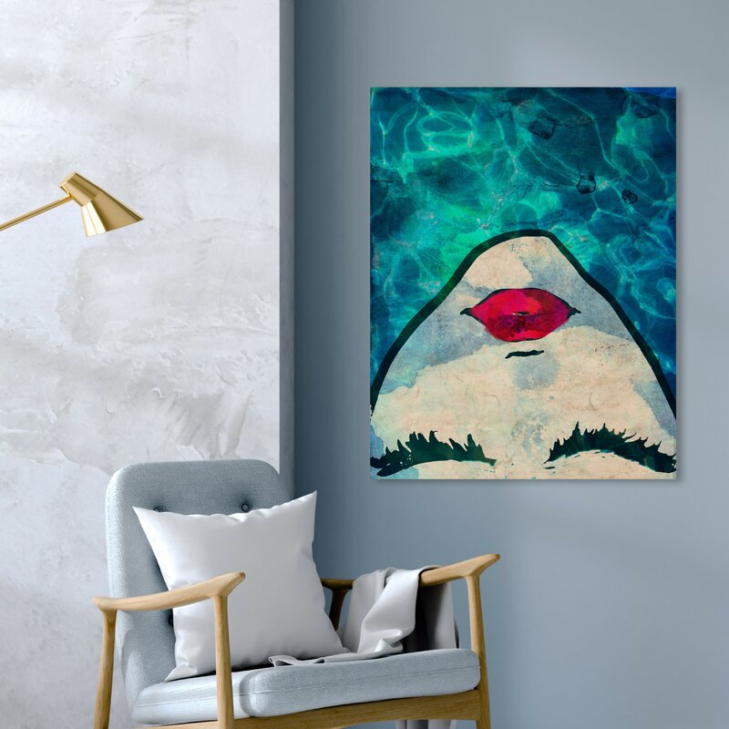Neicos Wrapped Water Kiss Vertical Canvas Graphic Art