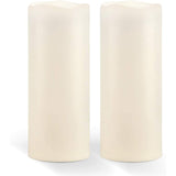 Maten LED with Timer Unscented Flameless Pillar Candle (Set of 2)