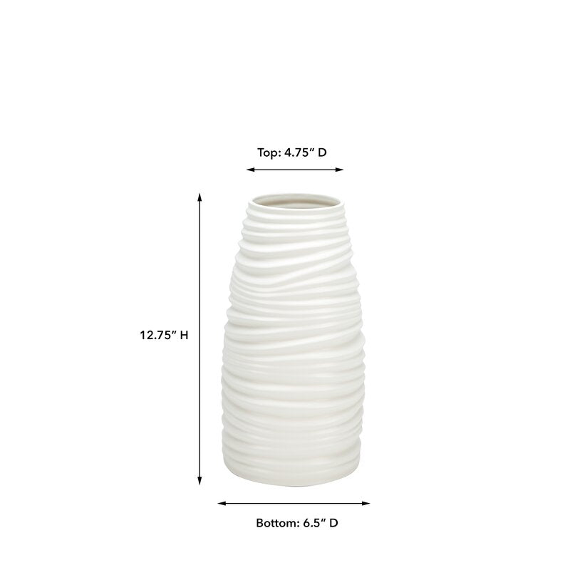 Lesaint Decorative White Ceramic Floor Vase