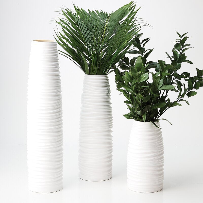 Lesaint Decorative White Ceramic Floor Vase