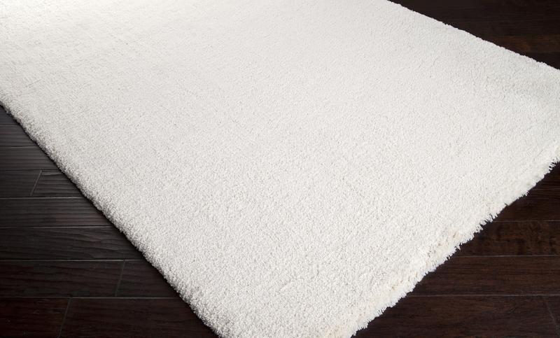 White modern area rug