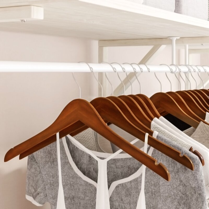 Tanya 100 Pcs Wood Hanger for Dress/Shirt/Sweater