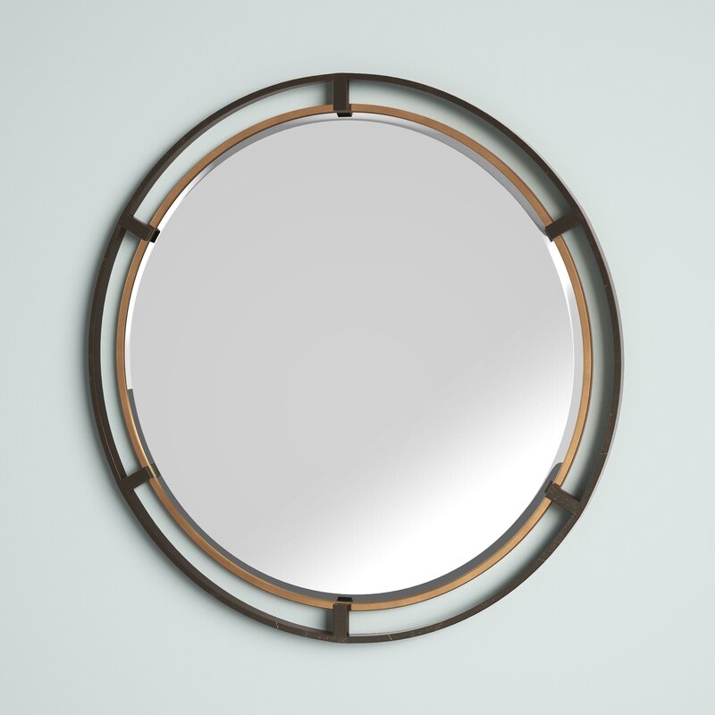 Germo Modern & Contemporary Round Beveled Accent Mirror