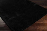 black modern area rug