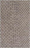 Dochespel Hide Leather and Fur Camel Area Rug