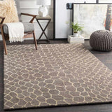 Dochespel Hide Leather and Fur Camel Area Rug